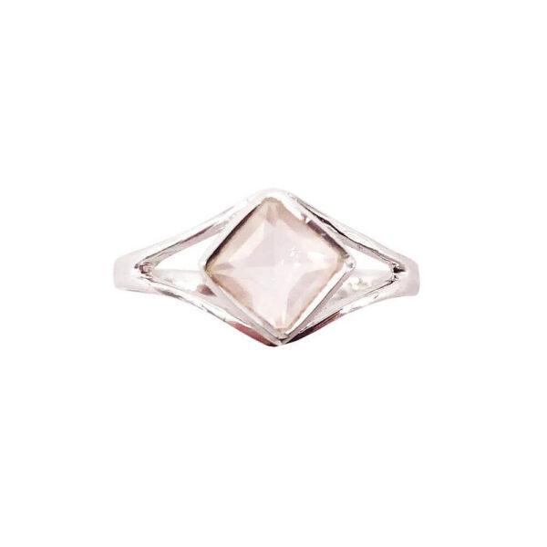 Bague quartz rose fine argent