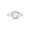 Bague quartz rose fine  argent