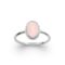 Bague pierre naturelle quart rose ovale