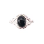 Bague onyx noir femme