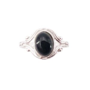 Bague onyx noir femme
