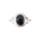 Bague onyx noir femme