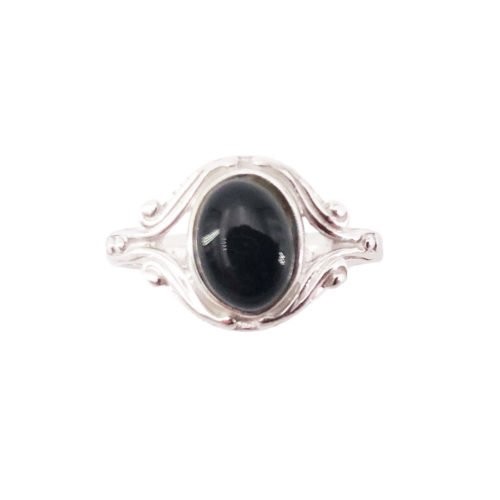 Bague onyx noir femme