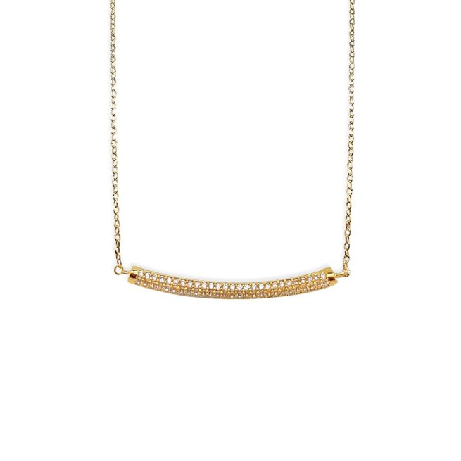 Collier plaqué or lune