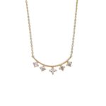 collier en argent losanges oxydes de zirconiums