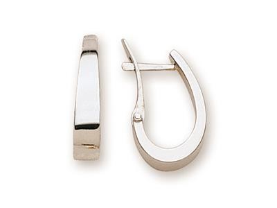 Boucles d'oreilles créole carré plat