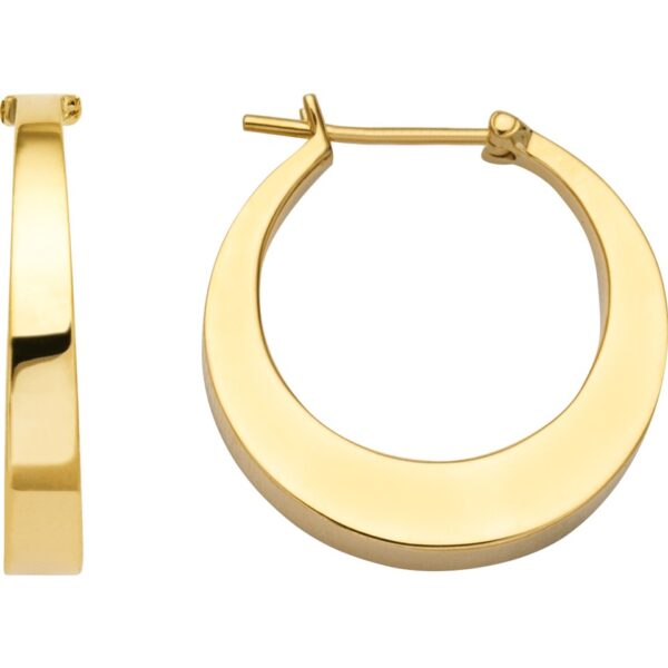 Boucles d'oreilles créoles plates