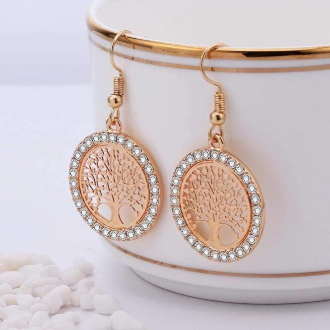 Boucles d'oreilles arbre de vie