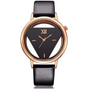 Montre femme noir et or