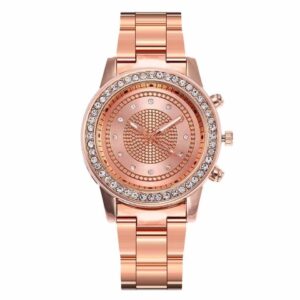 Montre femme rose gold strass