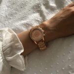 Montre femme rose gold strass