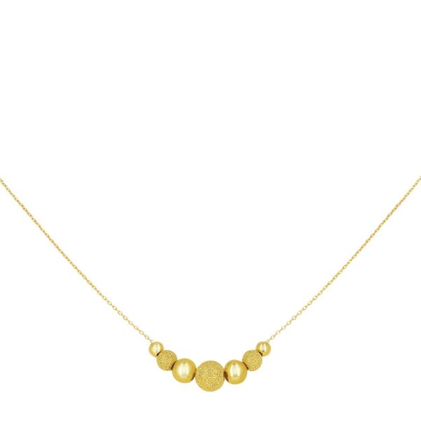 Collier or 18 carats boules dégradés
