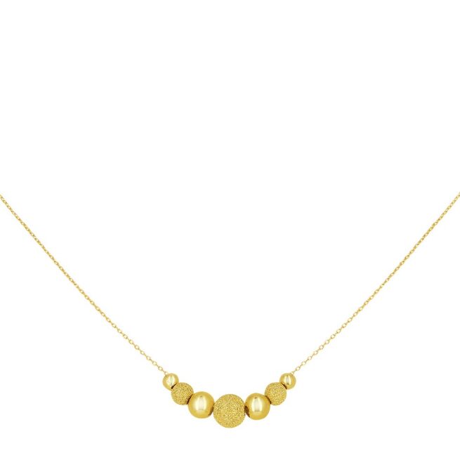 Collier or 18 carats boules dégradés