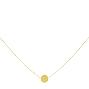 Collier or 18 carats une boule satinée