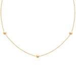 Collier or 18 carats 3 boules miroir