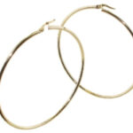 Créole or jaune 60mm lisse fil 1.20mm