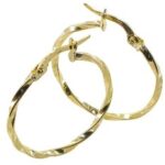 Créole Or rondes torsadée larges 2mm diam 20