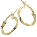 Créole or rondes torsadées larges 2mm diam 10