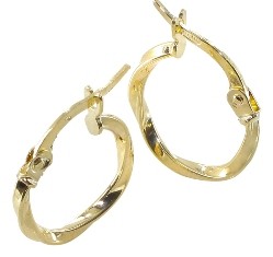 Créole or rondes torsadées larges 2mm diam 10