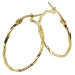 Créole or rondes torsadées larges 2mm diam 25