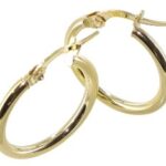 Créole or jaune 18 carats créoles lisses rondes RONDES 2MM DIAM 15