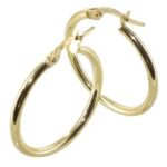 Créole or jaune 18 carats creole lisses rondes 2mm diam 20