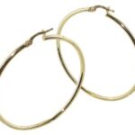 Créole or jaune 18 carats creole lisses rondes 2mm diam 25