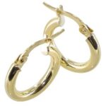 Créole or jaune 18 carats lisses rondes 2.5mm  diam 10