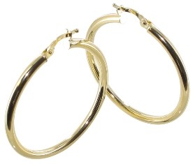 Créole or lisses rondes 2.5mm diam 30