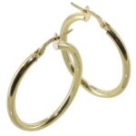 Créole or lisses ovales 2.5mm 20x30diam