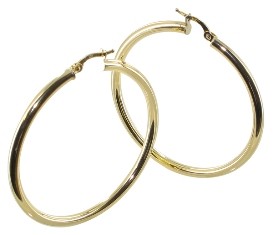 Créole or lisses rondes 3mm diam40