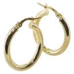 Créole or lisses ovales 3mm 13x19diam