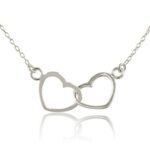 Collier Double Cœur, Argent 925, 40 cm