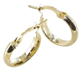 Créole or demi jonc lisses 3mm diam10