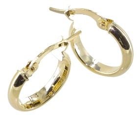 Créole or demi jonc lisses 3mm diam15