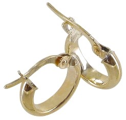 Créole or demi jonc lisses 3mm diam08