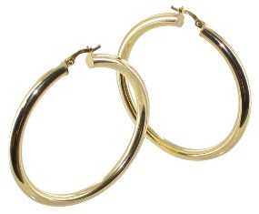 Créole or lisses rondes 4mm diam40